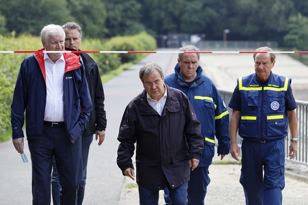 Armin Laschet und Horst Seehofer besuchen die Steinbachtalsperre
