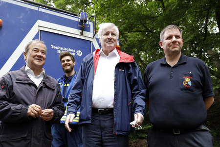 Armin Laschet und Horst Seehofer besuchen die Steinbachtalsperre