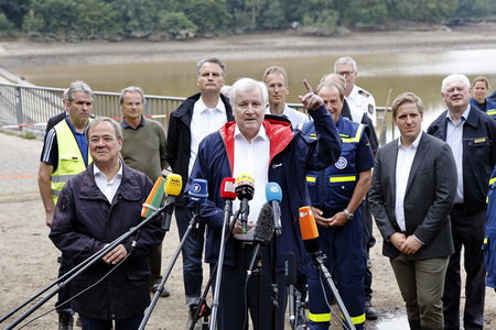 Armin Laschet und Horst Seehofer besuchen die Steinbachtalsperre