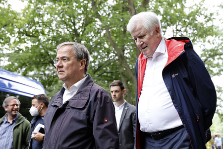 Armin Laschet und Horst Seehofer besuchen die Steinbachtalsperre