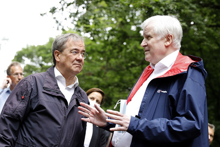 Armin Laschet und Horst Seehofer besuchen die Steinbachtalsperre