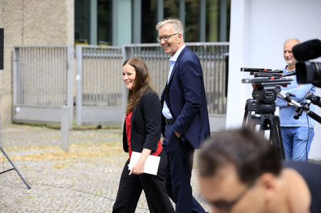 Pressetermin zur Plakatkampagne der Partei Die Linke zur Bundestagsswahl 2021 in Berlin