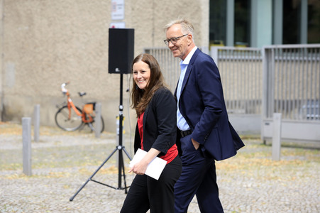 Pressetermin zur Plakatkampagne der Partei Die Linke zur Bundestagsswahl 2021 in Berlin