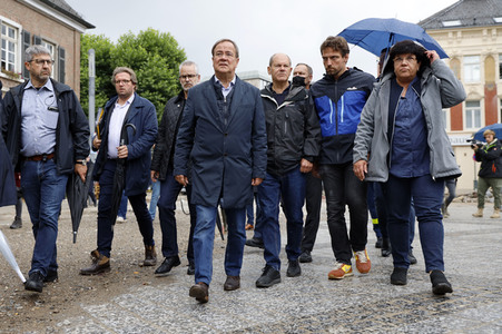 Armin Laschet und Olaf Scholz besuchen Stolberg