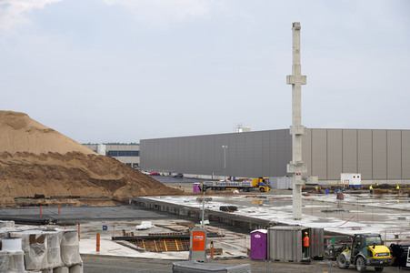 Baustelle der Tesla Gigafactory 4 in Grünheide