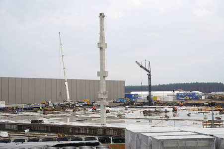 Baustelle der Tesla Gigafactory 4 in Grünheide