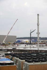 Baustelle der Tesla Gigafactory 4 in Grünheide
