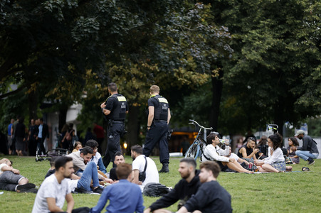 Sperrung vom James-Simon-Park in Berlin