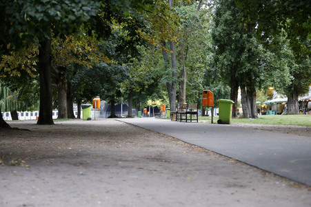 Sperrung vom James-Simon-Park in Berlin