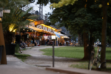 Sperrung vom James-Simon-Park in Berlin