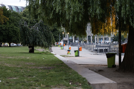 Sperrung vom James-Simon-Park in Berlin