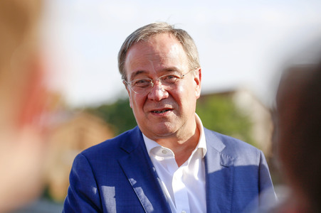 Besuch von Kanlzerkandidat Armin Laschet in Frankfurt (Oder)