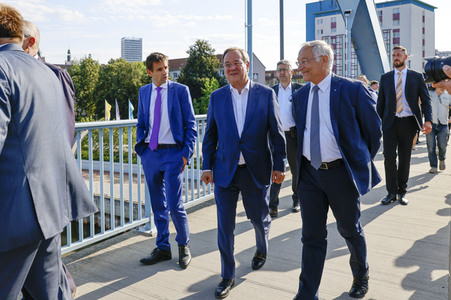 Besuch von Kanlzerkandidat Armin Laschet in Frankfurt (Oder)