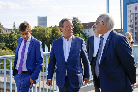 Besuch von Kanlzerkandidat Armin Laschet in Frankfurt (Oder)