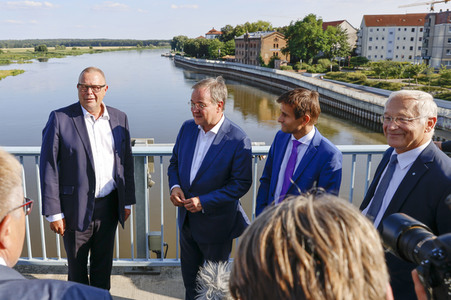 Besuch von Kanlzerkandidat Armin Laschet in Frankfurt (Oder)
