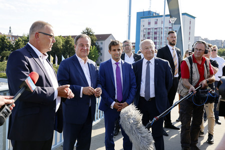 Besuch von Kanlzerkandidat Armin Laschet in Frankfurt (Oder)