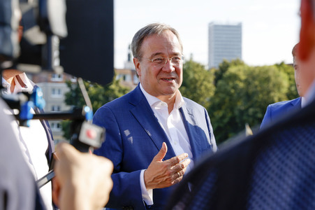 Besuch von Kanlzerkandidat Armin Laschet in Frankfurt (Oder)