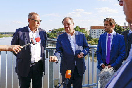 Besuch von Kanlzerkandidat Armin Laschet in Frankfurt (Oder)