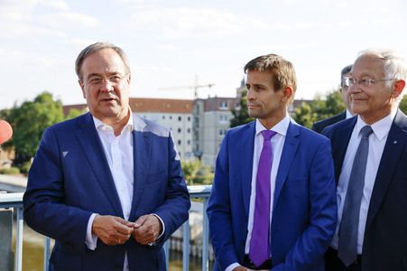 Besuch von Kanlzerkandidat Armin Laschet in Frankfurt (Oder)