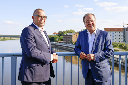 Besuch von Kanlzerkandidat Armin Laschet in Frankfurt (Oder)