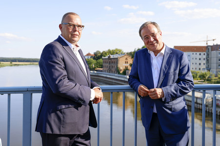 Besuch von Kanlzerkandidat Armin Laschet in Frankfurt (Oder)