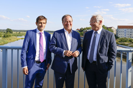 Besuch von Kanlzerkandidat Armin Laschet in Frankfurt (Oder)