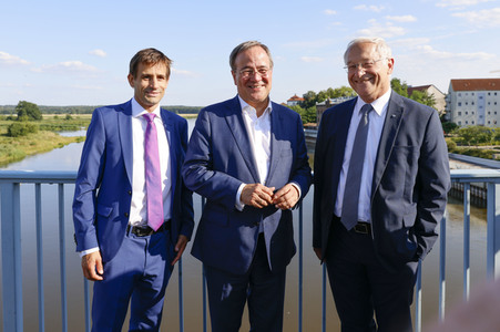 Besuch von Kanlzerkandidat Armin Laschet in Frankfurt (Oder)