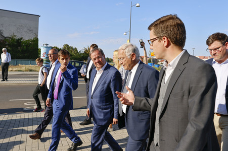 Besuch von Kanlzerkandidat Armin Laschet in Frankfurt (Oder)