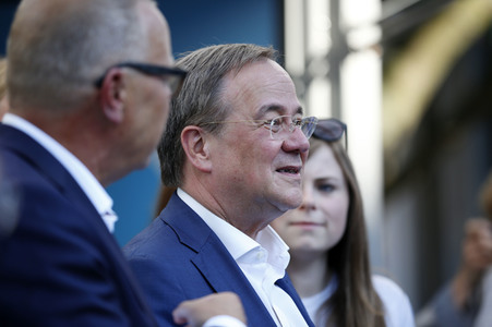 Besuch von Kanlzerkandidat Armin Laschet in Frankfurt (Oder)