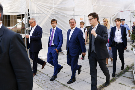 Besuch von Kanlzerkandidat Armin Laschet in Frankfurt (Oder)