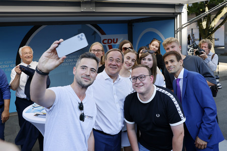 Besuch von Kanlzerkandidat Armin Laschet in Frankfurt (Oder)