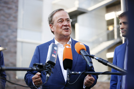 Besuch von Kanlzerkandidat Armin Laschet in Frankfurt (Oder)