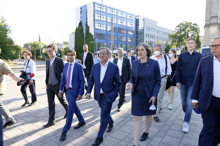 Besuch von Kanlzerkandidat Armin Laschet in Frankfurt (Oder)