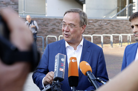Besuch von Kanlzerkandidat Armin Laschet in Frankfurt (Oder)
