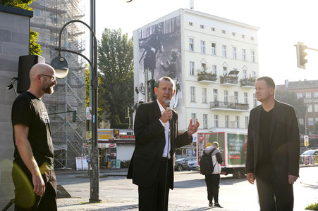 Presse-Aktion anlässlich '60 Jahre Mauerbau' in Berlin
