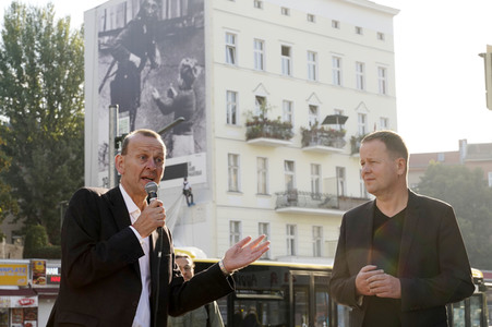 Presse-Aktion anlässlich '60 Jahre Mauerbau' in Berlin