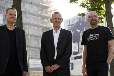 Presse-Aktion anlässlich '60 Jahre Mauerbau' in Berlin