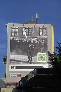 Presse-Aktion anlässlich '60 Jahre Mauerbau' in Berlin