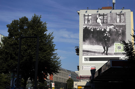 Presse-Aktion anlässlich '60 Jahre Mauerbau' in Berlin