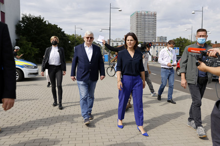 Besuch von Annalena Baerbock und Joschka Fischer in Frankfurt (Oder)