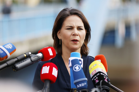 Besuch von Annalena Baerbock und Joschka Fischer in Frankfurt (Oder)