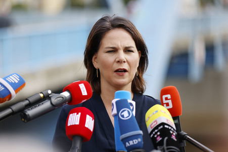 Besuch von Annalena Baerbock und Joschka Fischer in Frankfurt (Oder)