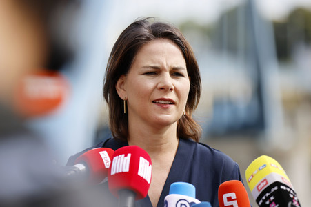 Besuch von Annalena Baerbock und Joschka Fischer in Frankfurt (Oder)