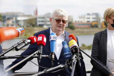 Besuch von Annalena Baerbock und Joschka Fischer in Frankfurt (Oder)