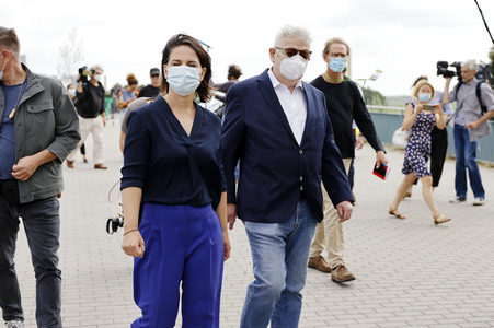 Besuch von Annalena Baerbock und Joschka Fischer in Frankfurt (Oder)