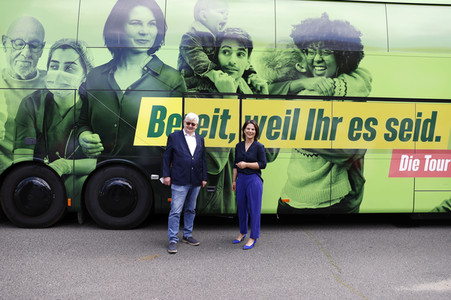 Besuch von Annalena Baerbock und Joschka Fischer in Frankfurt (Oder)