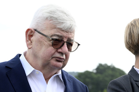 Besuch von Kanlzerkandidatin Annalena Baerbock und Joschka Fischer in Frankfurt (Oder)