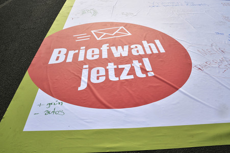 Start der Briefwahlkampagne von Bündnis 90/Die Grünen in Berlin