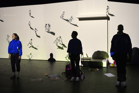 Theaterprobe 'Streulicht' in Berlin
