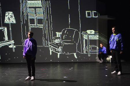 Theaterprobe 'Streulicht' in Berlin